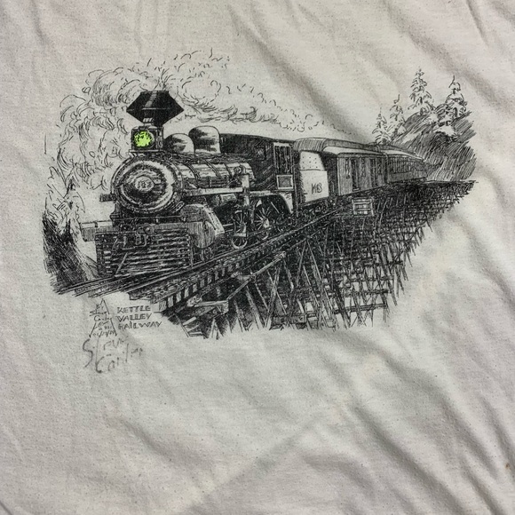VINATGE 1989 TRAIN GRAPHIC T-SHIRT - Picture 2 of 6